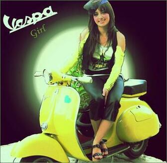 Vespa Girl By Inkmlab