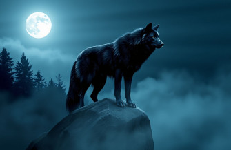 Cool Black Wolf Wallpaper