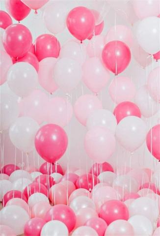 Amazon Aofoto Polyester Pink White Balloons Background