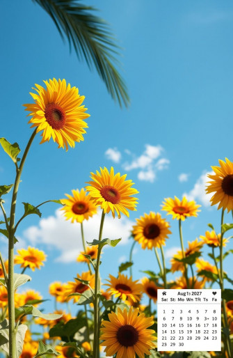 August Calendar Wallpaper