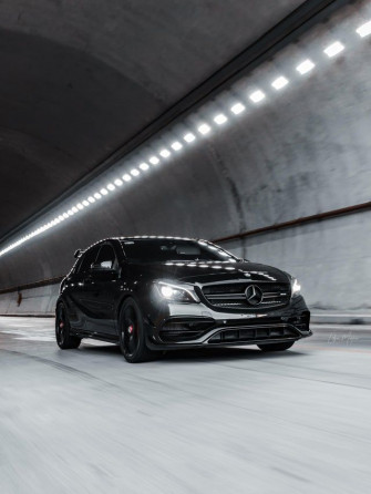 Blacked Out Mercedes Benz A45 Amg Carporn Black
