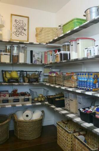 Pantry Makeover With Wallpaper Shelves Nesting Grace