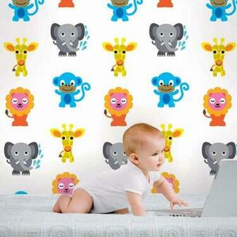 Jungle Removable Wallpaper Peel Stick Vinyl Reusable Non Toxic
