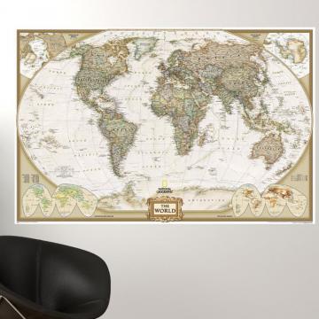 Woodymood National Geographic World Map Wall Mural Removable