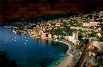 Wallpaper Tilt Shift Beach Sea Yacht Nice France Desktop
