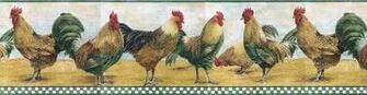 Roosters Wallpaper Border Roll Country By Designers