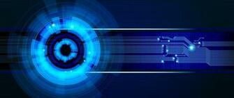 HD Background Circle Digital Art Pattern Neon Blue Light Abstract