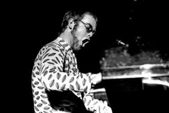 Elton John Singer Musician Performance Bw Stock Photos