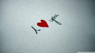 I Love You Written On Paper Wallpaper