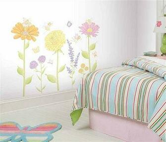 Flower Garden Fairy Butterflies Wall Mural Peel Stick Wallpaper