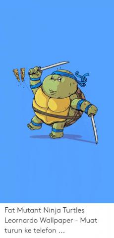 Fat Mutant Ninja Turtles Leornardo Wallpaper Muat Turun Ke