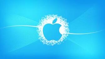 Apple Blue Wallpaper HD Resolution Cool Rainbow Pink