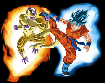 Gold Frieza Vs Ssgss Goku Aura By Eymsmiley