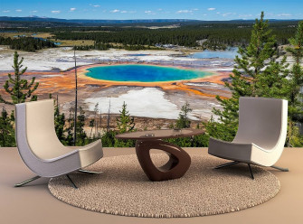 Amazon Photo Wall Mural Grand Prismatic Spring Yellowstone
