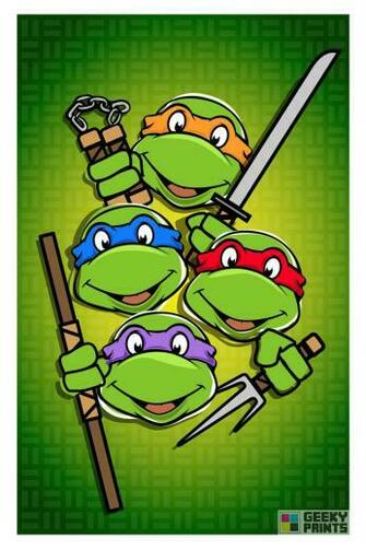 Teenage Mutant Ninja Turtles Poster Tnmt Retro S By Geekyprints On