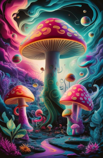Trippy Shroom Wallpaper
