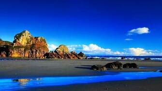 Grey Sand Beach Full HD Desktop Wallpaper 1080p