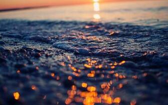 Glare On See Water Photo HD Wallpaper