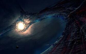 Stars Alien Paintings Wallpaper