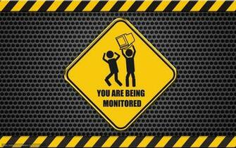 Wallpaper Sign Warning Monitoring Desktop In