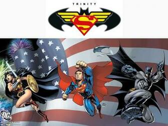 Comics Superman Superheroes Trinity Batman Logo Wonder Woman Wallpaper