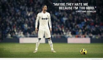 Cristiano Ronaldo Soccer Quote With Wallpaper
