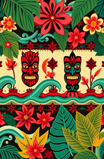 Polynesian Tribal Wallpaper