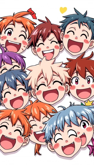 Funny Anime Faces Wallpaper