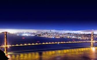 San Francisco Video Aerial S Night Golden Gate Bridge