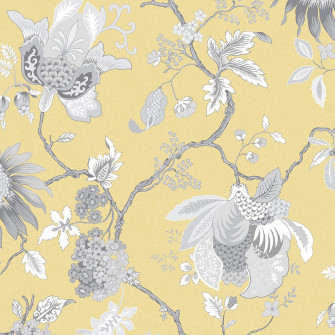 Bordado Citron Wallpaper Yellow Graham Brown