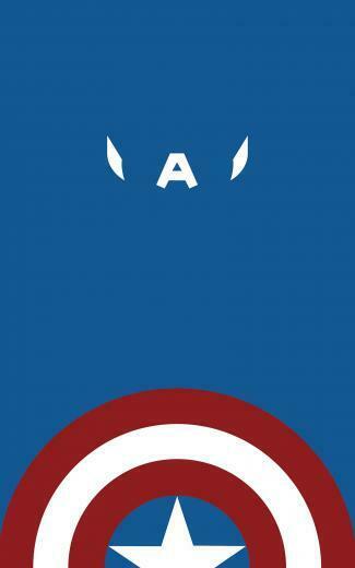Captain America Logo Minimalism Portrait Display