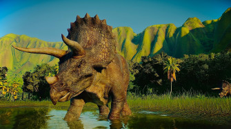 Jurassic World Evolution On X Triceratops Waits For The