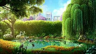 Wallpaper Pond Water Lily Tree Willow Park Drawing Desktop