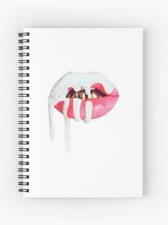 Kylie Jenner Logo White Background Spiral Notebook By