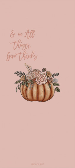 Autumn Pumpkin Phone Wallpaper With Thanksgiving iPhone