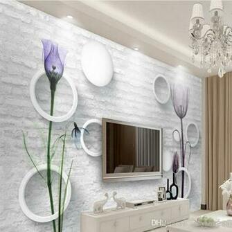 3d Tv Background Wall Paper 5d Three Dimensional Modern Simple
