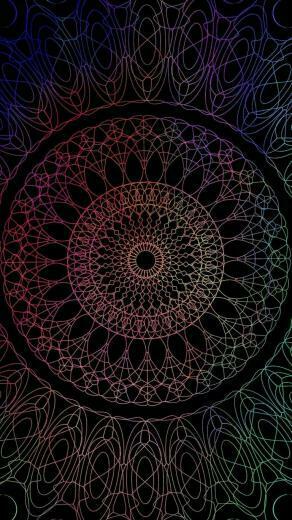Pattern Fractal Art Purple Textile Circle Doily iPhone