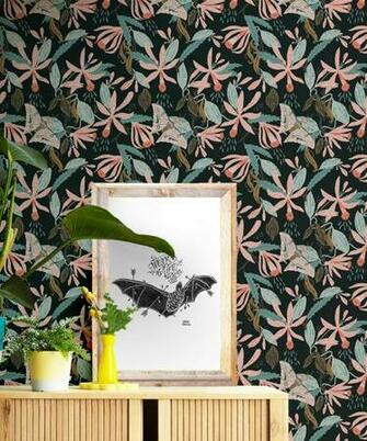 Vanilla Moth Fresh Motif Wallpaper Colorful Fun Milton King