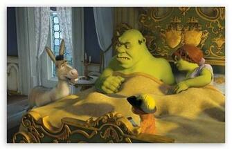 Donkey Puss In Boots Shrek And Princess Fiona HD Desktop Wallpaper
