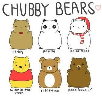 Bear Bears Chubby Cute Kawaii Panda Polar Rilakuma Teddy