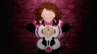 Ochaco Uraraka Pink Wall 09r1j1fjnvx90y31 Wallpaper