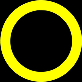 Yellow Circle Outline Icon
