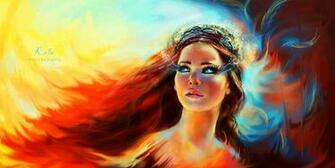 Hunger Games Catching Fire Jennifer Lawrence Painting Phoenix HD