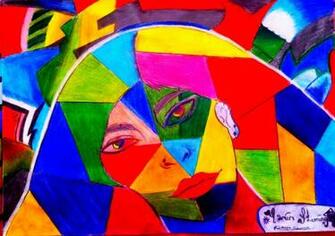 Cubist Art Wallpaper On
