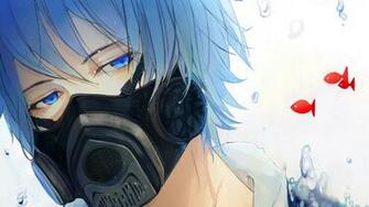 Wallpaper Vocaloid Kaito Male Mask Fish