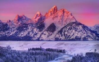 Teton National Park Wyoming Mountains Natural Scenery Tetons Wallpaper