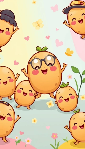 Cute Potato Wallpaper