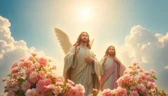 Angeles And Jesus Wallpaper