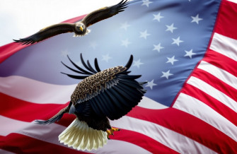 American Flag With Eagle Wallpaper