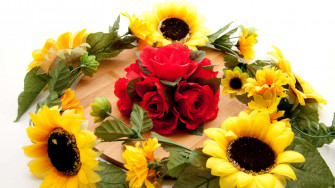 Sunflowers And Roses X Wallpaper